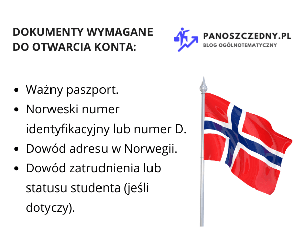 Dokumenty wymagane  do otwarcia konta w NORWEGII