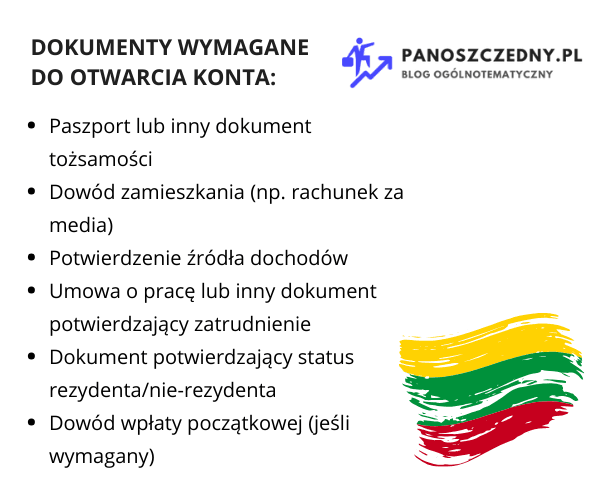 Dokumenty wymagane do otwarcia - konto bankowe na Litwie